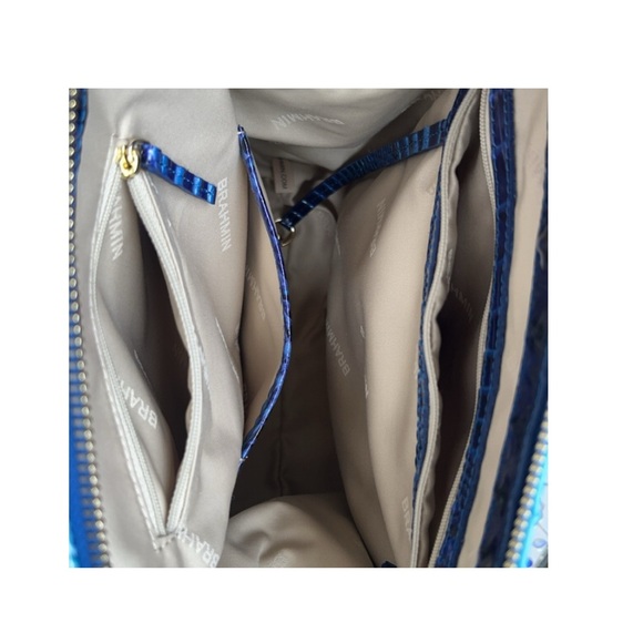 Brahmin Blue Woven Leather Tote - Picture 6 of 16